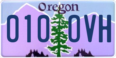 OR license plate 010OVH
