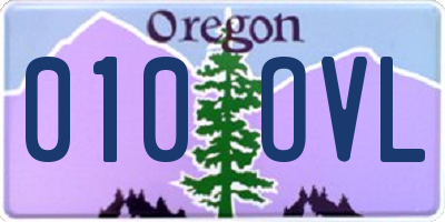 OR license plate 010OVL