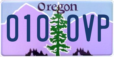 OR license plate 010OVP