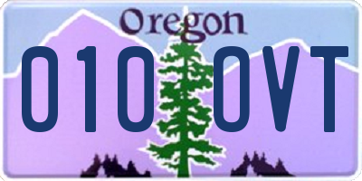 OR license plate 010OVT