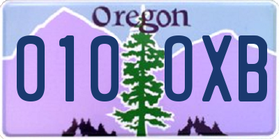 OR license plate 010OXB