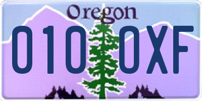 OR license plate 010OXF