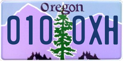 OR license plate 010OXH