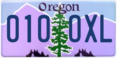 OR license plate 010OXL
