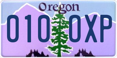 OR license plate 010OXP