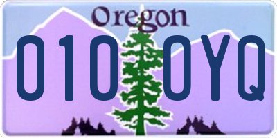 OR license plate 010OYQ