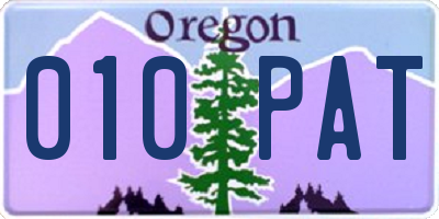 OR license plate 010PAT