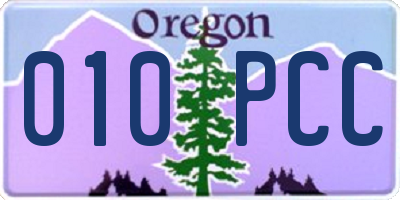 OR license plate 010PCC