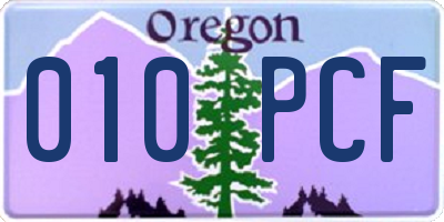 OR license plate 010PCF