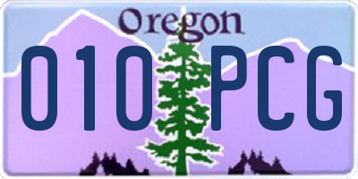 OR license plate 010PCG