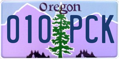 OR license plate 010PCK