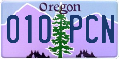 OR license plate 010PCN