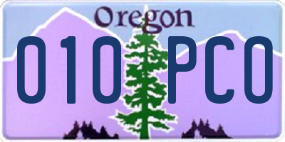 OR license plate 010PCO