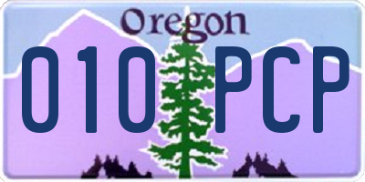 OR license plate 010PCP