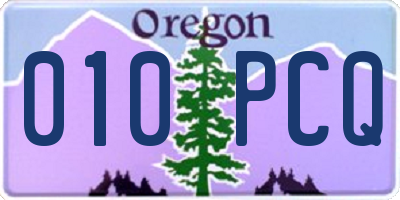 OR license plate 010PCQ