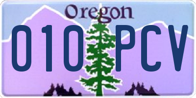 OR license plate 010PCV