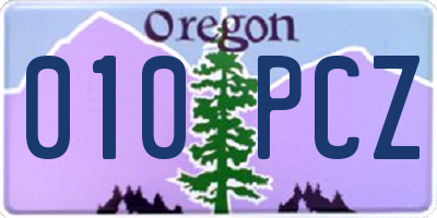 OR license plate 010PCZ