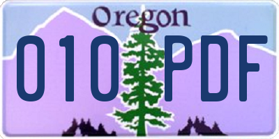 OR license plate 010PDF