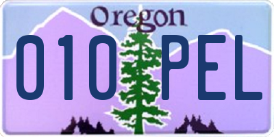OR license plate 010PEL