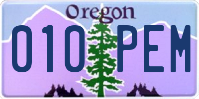 OR license plate 010PEM