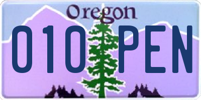 OR license plate 010PEN