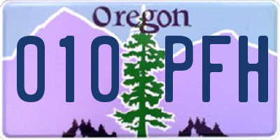 OR license plate 010PFH