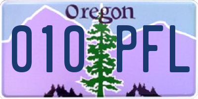 OR license plate 010PFL