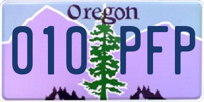 OR license plate 010PFP