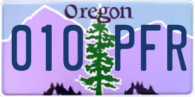 OR license plate 010PFR