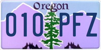 OR license plate 010PFZ