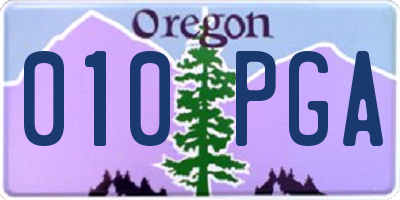OR license plate 010PGA