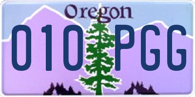 OR license plate 010PGG
