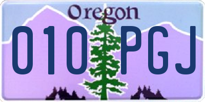 OR license plate 010PGJ