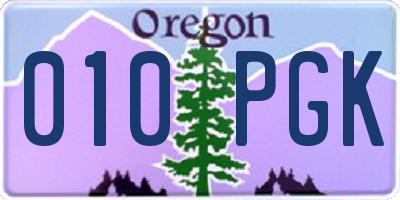 OR license plate 010PGK