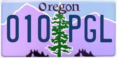 OR license plate 010PGL