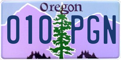 OR license plate 010PGN