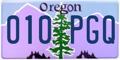 OR license plate 010PGQ