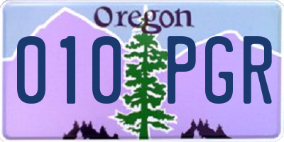 OR license plate 010PGR