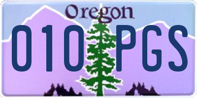 OR license plate 010PGS