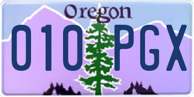 OR license plate 010PGX