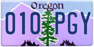 OR license plate 010PGY