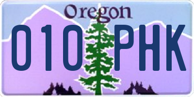 OR license plate 010PHK