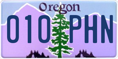 OR license plate 010PHN