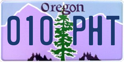 OR license plate 010PHT