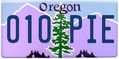 OR license plate 010PIE