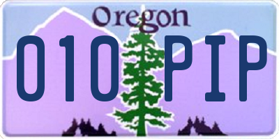 OR license plate 010PIP