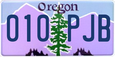 OR license plate 010PJB