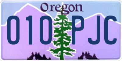 OR license plate 010PJC
