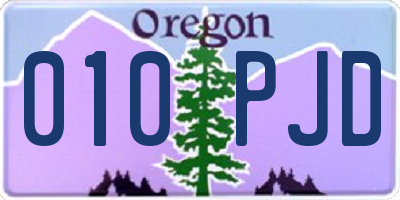 OR license plate 010PJD