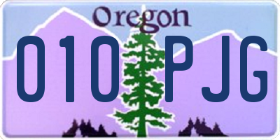 OR license plate 010PJG